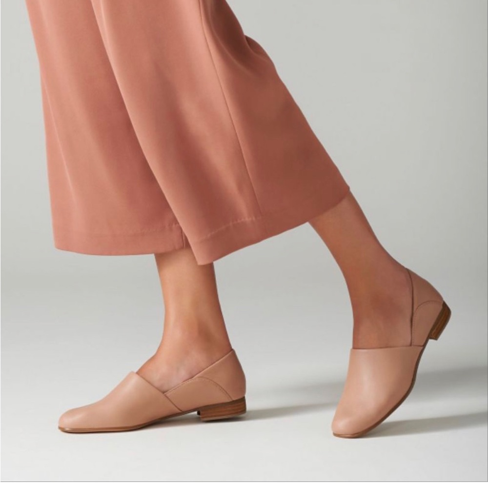 Soft camel color leather loafers